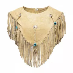 Fringed Vest Light Brown