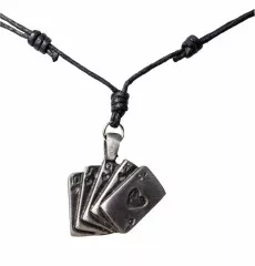 Halskette mit Spielkarten Anhänger