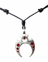Necklace Horse Shoe Symbol with Red Stones