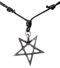 Halskette mit umgedrehten Pentagramm