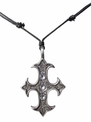 Necklace with big cross pendant