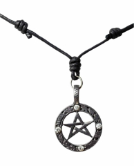 Necklace Pentagram with small stones pendant