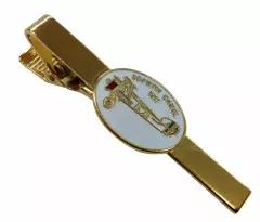 Metal tie clip with 1917 Camel Airplane
