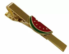 Metal tie clip with Melon