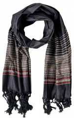Fringed Scarf with pattern