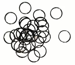 Split corrugated Key Rings Black