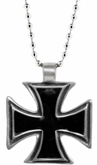 Necklace Black Iron Cross