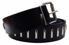 Leather belt with fashion studs
