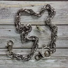 Trouser chain with 2 carabiner snap hooks & keyring