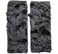 Gothic Emo Arm Warmers Grey Black
