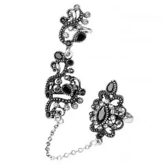 Eleganter Doppelfingerring Vintage Design