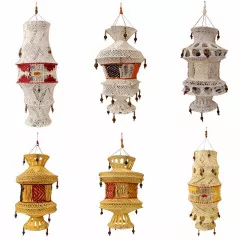 Cotton crochet lamp shades