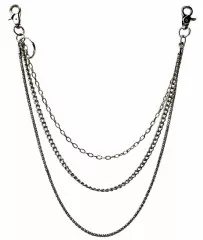 3 row biker trouser chain