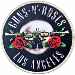 Embroidered Patch Iron On Guns N Roses Los Angeles Silver