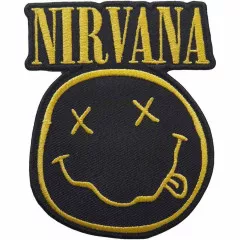 Embroidered Patch Iron On Nirvana Happy Face Logo