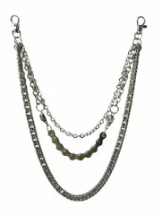 3 row skull trouser chain