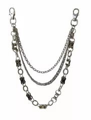 3 row biker style trouser chain