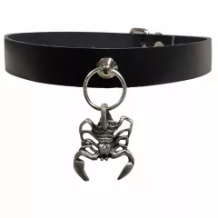 Leather Collar Choker Scorpio
