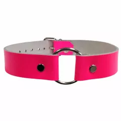 O Ring Choker Neon Pink