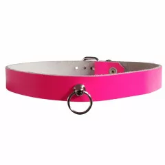 Halsband Choker O-Ring Neonpink
