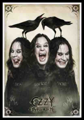 Posterfahne Ozzy Osbourne Three Crows