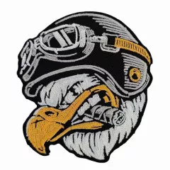 Embroidered Patch Iron On Eagle Biker