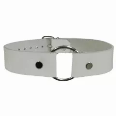 O Ring Choker Red White