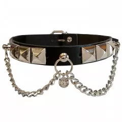 Halsband Choker Pyramidennieten & Anhänger