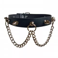 Leather Collar Choker Killer Studs & Chains