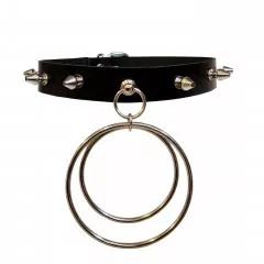 O Ring Leather Collar Choker Killer Studs