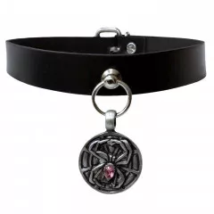 Leather Collar Choker Spider
