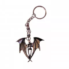 Skeleton with wings key ring