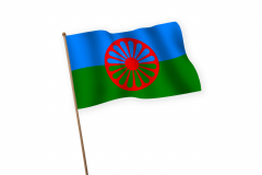 Romani Waving Hand Flag