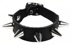 1 Row Leather Bracelet Cone Studs