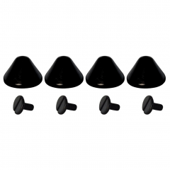 Black Screw Back Conical Cone Studs 6 mm