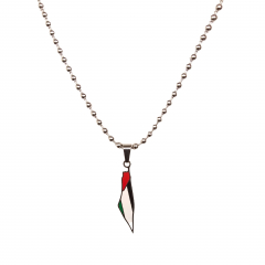 Palästina-Flaggen-Halskette aus Edelstahl