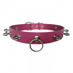 Red Killer Studded Leather O-Ring Collar Choker (copy)