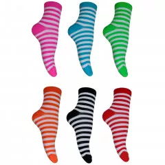 Colorful Striped Crew Socks