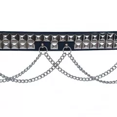 Pyramidennietengürtel 2-reihig mit Ketten