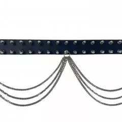 Killer Stud Leather Belt Double Row with Chains