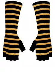 Gothic Arm Sleeves Yellow Striped
