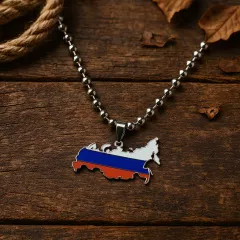 Edelstahl Halskette Russland | sehr eleganter kleiner Anhänger