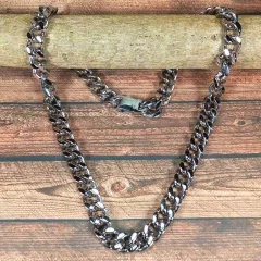 Stainless Steel Necklace With 1 Cm Curb Chain