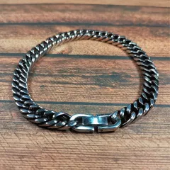 Wristband Rounded Curb Chain | Stainless Steel