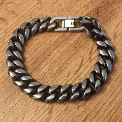 Stainless Steel Wristband | 12 mm curb chain
