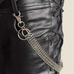 Triple Row Curb Chain | Chrome plated | Total length 70 cm