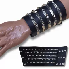 Pyramidennieten Armband | Kunstleder