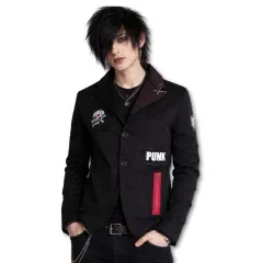 Schwarzer Blazer Gothic Punk