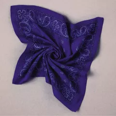 Bandana Head Wrap Scarf Paisley Purple