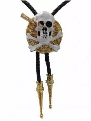 Bolo Tie White Skull